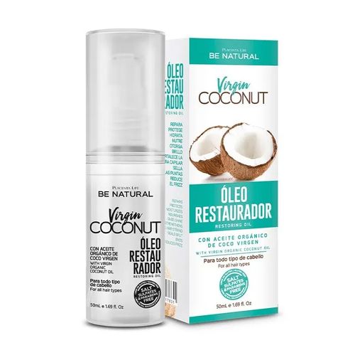 TRATAMIENTO SALUD Y BELLEZA ACEITE Y SUERO SERUM VIRGIN COCONUT 50 ML BLANCO