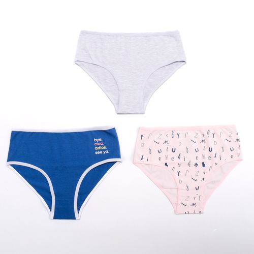 PANTY ALGODON BYE LAVANDA PACK X3