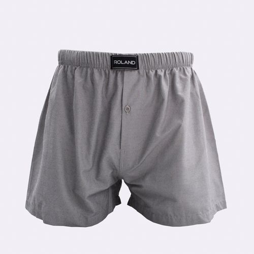 BOXER PLANO ELASTICO RECUBIERTO LLANO PLOMO PACK X1