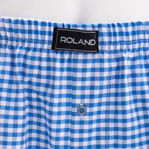 BOXER PLANO ELASTICO RECUBIERTO CUADROS AZUL ELECTRICO PACK X1