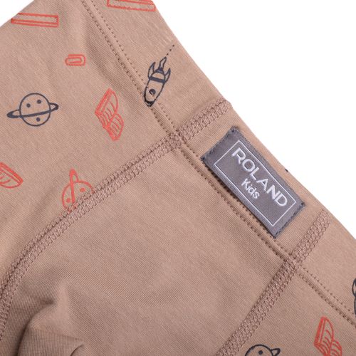 BOXER ELASTICO RECUBIERTO PIERNA MEDIA MUNDO NARANJA PACK X3