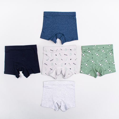 BOXER ELASTICO RECUBIERTO PIERNA MEDIA LAPIZ SKATE AZUL MARINO PACK X3