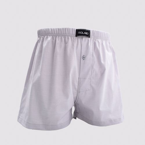 BOXER PLANO ELASTICO RECUBIERTO LLANO CENIZA PACK X1