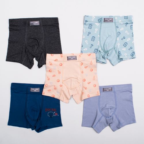 BOXER ELASTICO RECUBIERTO PIERNA MEDIA BASKETBALL AZUL MARINO PACK X5
