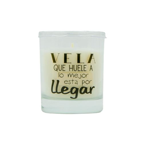 VELA VASO PERFUMADO MENSAJE LO MEJOR
