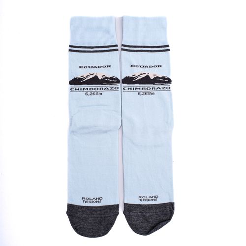 MEDIA CAÑA CASUAL LISA VOLCAN CHIMBORAZO CELESTE PACK X1