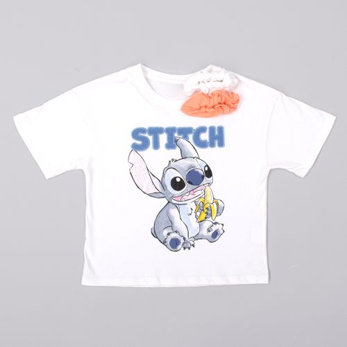PIJAMA CONJUNTO MANGA CORTA + PANTALON STITCH GRIS