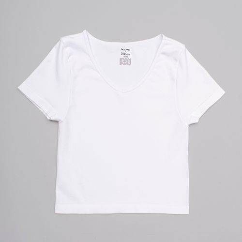 CAMISETA SEAMLESS CUELLO V BLANCO