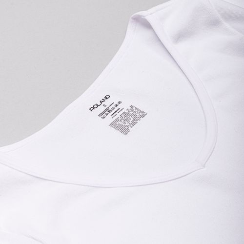 CAMISETA SEAMLESS CUELLO V BLANCO
