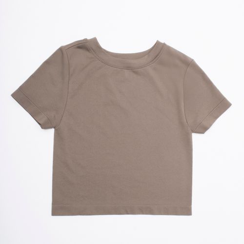 CAMISETA SEAMLESS CUELLO REDONDO GRIS