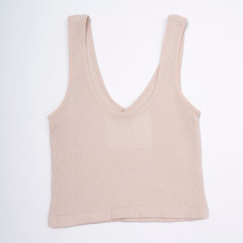 TOP SEAMLESS CUELLO REDONDO BEIGE