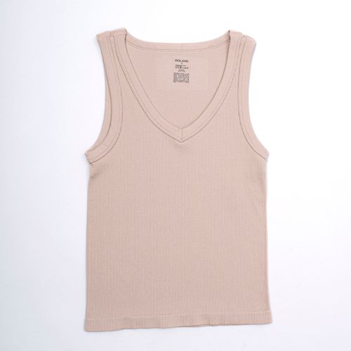 TOP SEAMLESS CUELLO REDONDOLARGO BEIGE