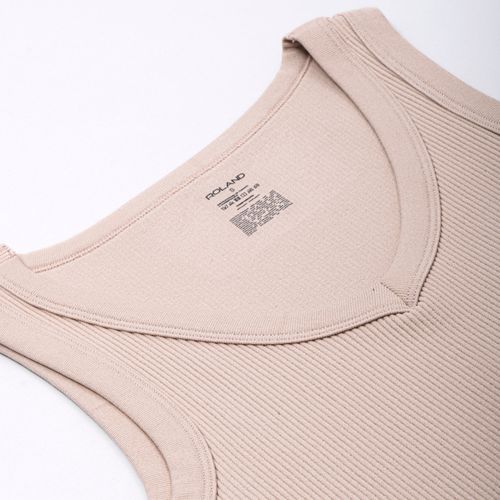 TOP SEAMLESS CUELLO REDONDOLARGO BEIGE