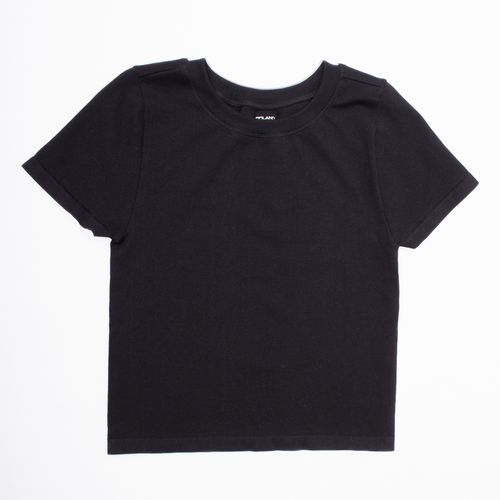 CAMISETA SEAMLESS CUELLO REDONDO NEGRO