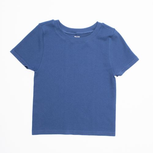 CAMISETA SEAMLESS CUELLO REDONDO AZUL