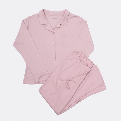 PIJAMA CONJUNTO MANGA LARGA + PANTALON ROSA