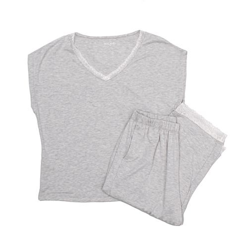 PIJAMA CONJUNTO MANGA CORTA + PANTALON CRUDO