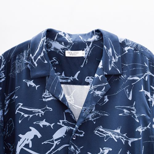 CAMISA TIBURONES AZUL MARINO