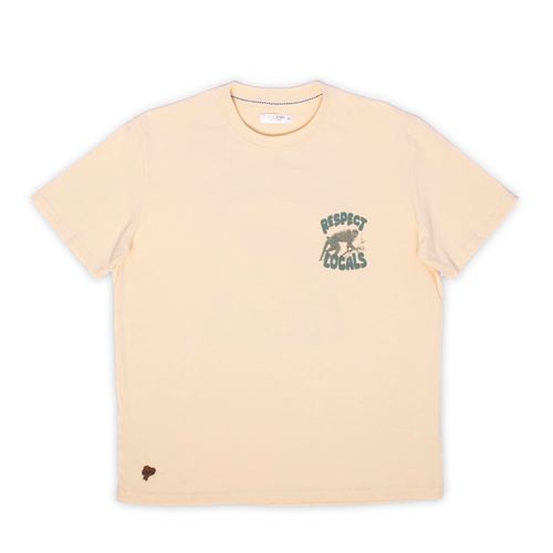 CAMISETA RESPECT THE LOCALS BEIGE