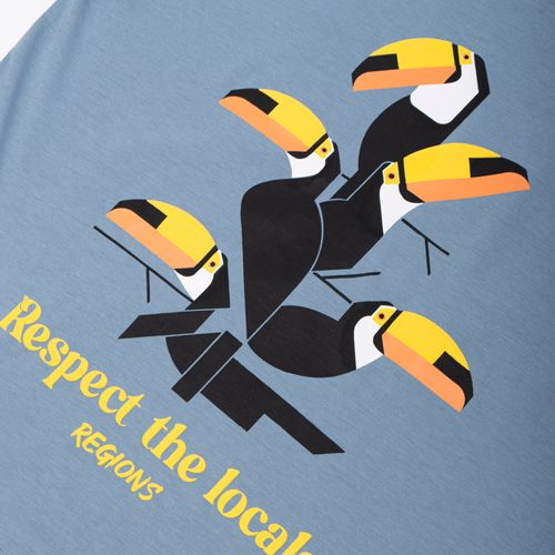 CAMISETA RESPECT THE LOCALS AZUL JASPE