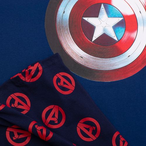 PIJAMA CONJUNTO MANGA CORTA + PANTALON CAPITAN AMERICA ZAFIRO