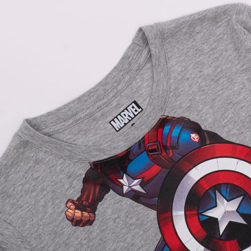 PIJAMA CONJUNTO MANGA CORTA + PANTALON CAPITAN AMERICA AZUL MARINO
