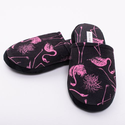 PANTUFLA FLAMINGO NEGRO