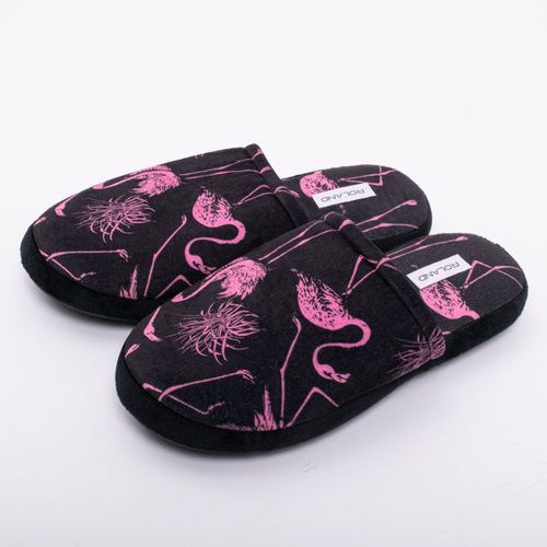 PANTUFLA FLAMINGO NEGRO