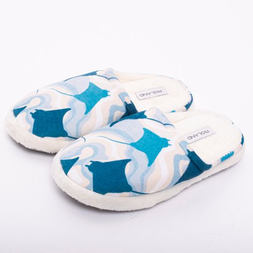 PANTUFLA MANTARRAYA CELESTE