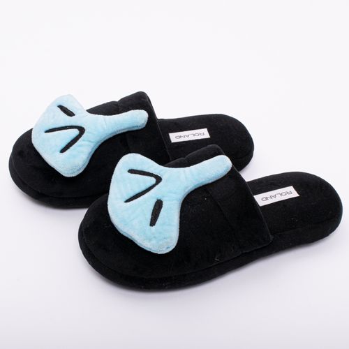 PANTUFLA FELPA PIQUERO NEGRO