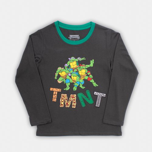 PIJAMA CONJUNTO MANGA LARGA + PANTALON TORTUGAS NINJA GRIS