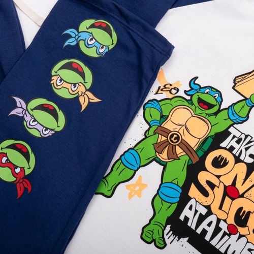 PIJAMA CONJUNTO MANGA LARGA + PANTALON TORTUGAS NINJA CRUDO