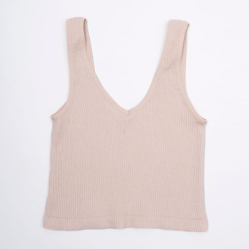 TOP SEAMLESS CUELLO REDONDO BEIGE