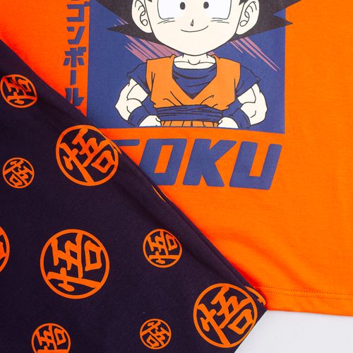 PIJAMA CONJUNTO MANGA CORTA + SHORT DRAGON BALL AZUL ELECTRICO