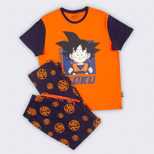 PIJAMA CONJUNTO MANGA CORTA + PANTALON DRAGON BALL NARANJA