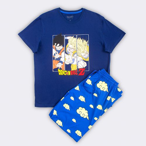 PIJAMA CONJUNTO MANGA CORTA + PANTALON DRAGON BALL AZUL MARINO