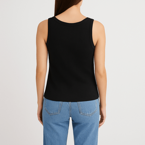 TOP SEAMLESS CUELLO LARGO NEGRO