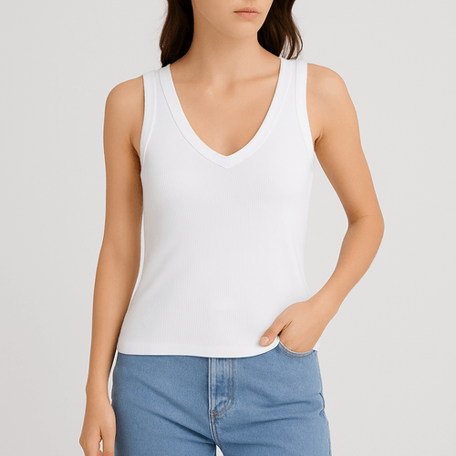 TOP SEAMLESS CUELLO LARGO BLANCO