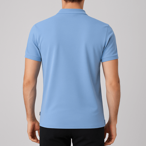 CAMISETA POLO CELESTE