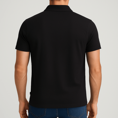 CAMISETA POLO JERSEY NEGRO