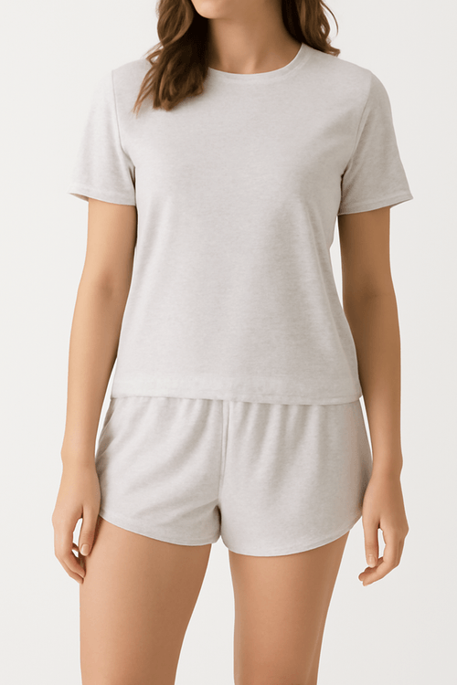 PIJAMA CONJUNTO MANGA CORTA + SHORT CRUDO