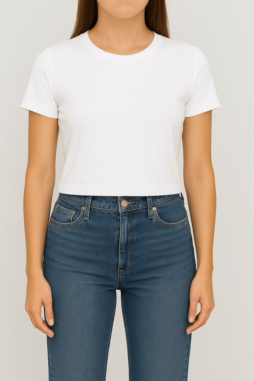 CAMISETA SEAMLESS CUELLO REDONDO BLANCO