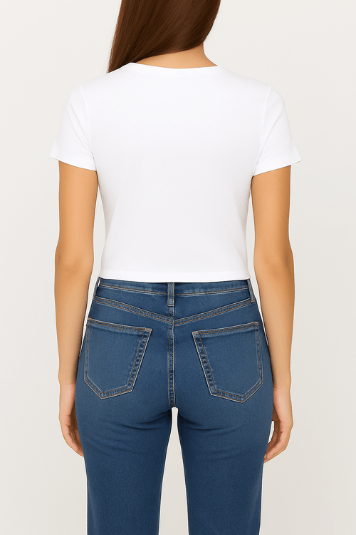 CAMISETA SEAMLESS CUELLO REDONDO BLANCO