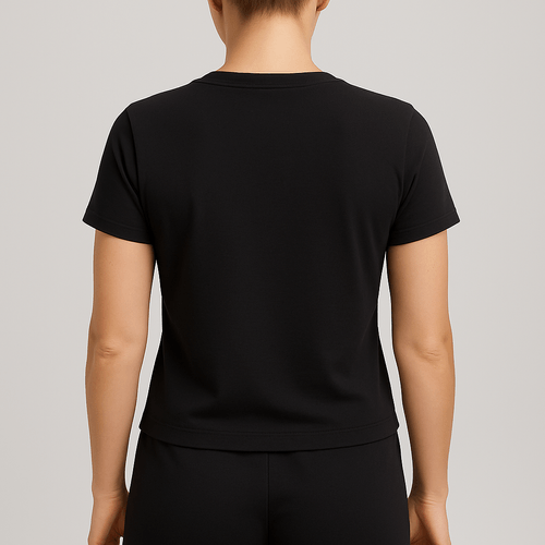 CAMISETA SEAMLESS CUELLO REDONDO NEGRO