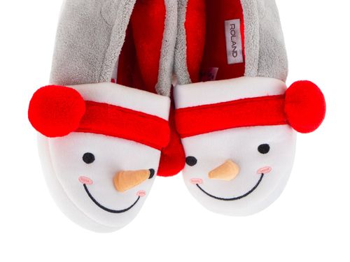 CALZADO CASUAL DAMA PANTUFLA FELPA XMAS 2025 BLANCO PACK X1