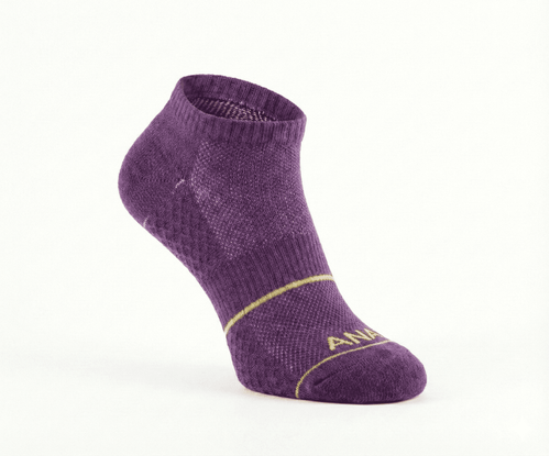 MEDIAS DEPORTIVAS CAÑA TOBILLERA SIN COSTURA UVA X1