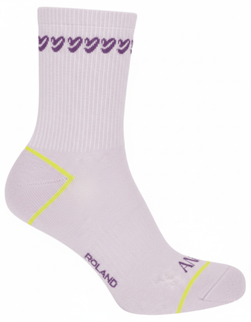 MEDIAS DEPORTIVAS CAÑA TRES CUARTOS SIN COSTURA LILA X1