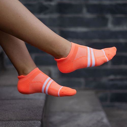 MEDIA ESPECIALIZADA DEPORTIVA CAÑA TOBILLERA MEDIA FELPA MALLA Y BANDA SC NARANJA PACK X1