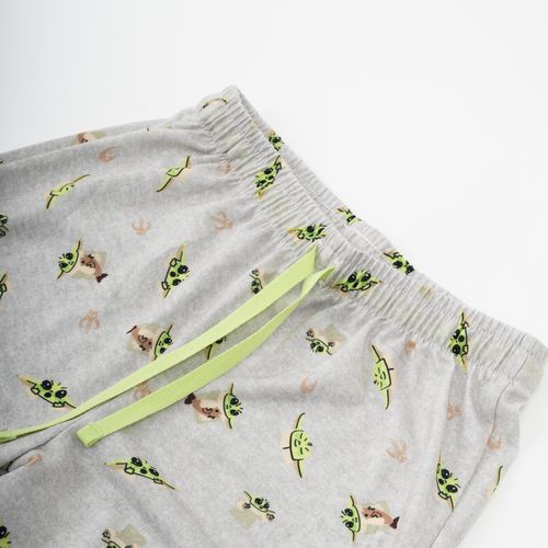 PIJAMA SET MC + PANTALON MANDALORIAN VERDE AGUA X2